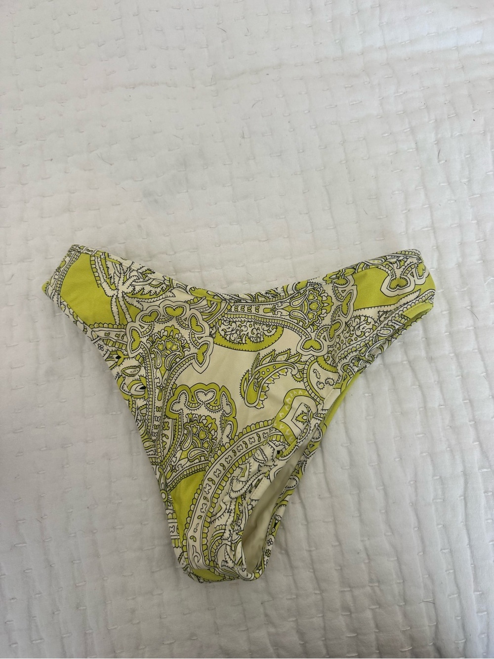 Montce chartreuse Paisley Print Bikini Bottom in small